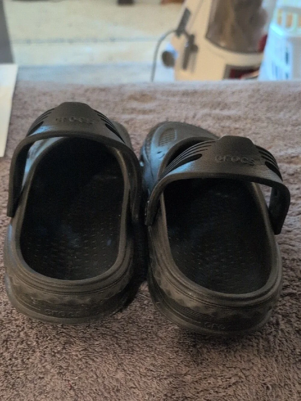 CROCS Men’s Black Classic Clog Sandals with Heel Strap